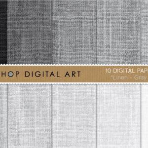 Digital Papers - Linen - Gray Shade..