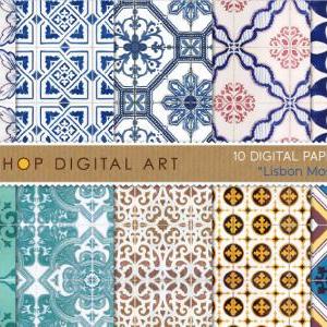 Digital Papers - Lisbon Mosaics
