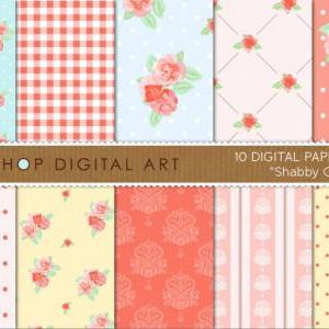 Digital Papers - Shabby Chic