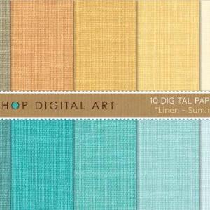 Digital Papers - Linen - Summer Lov..