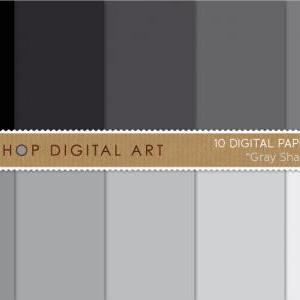 Digital Papers Gray Shades 12x12 in..