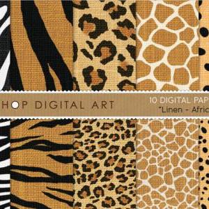Digital Papers - Linen - Africa Ski..