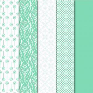 Digital Papers - Mint Orchid