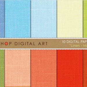 Digital Papers - Linen - Macaw