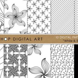 Digital Papers - White & Black