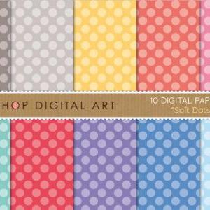 Digital Papers - Soft Dots Big
