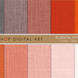 Digital Paper - Linen - Red Shades