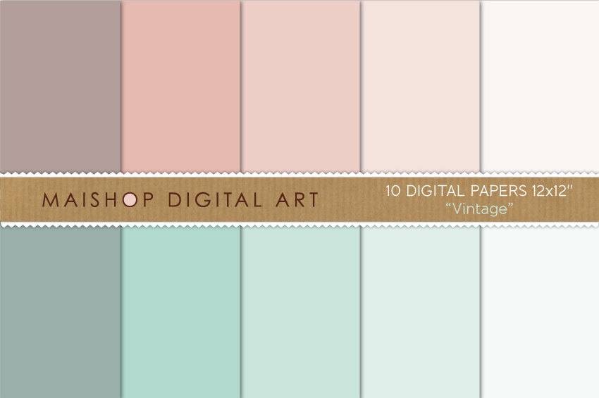 Digital paper Vintage 12x12 inches - INSTANT DOWNLOAD - Buy Any 2 Packs Get 1 Free