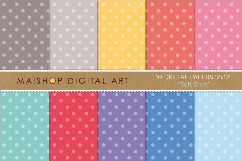 Digital Papers - Soft Dots