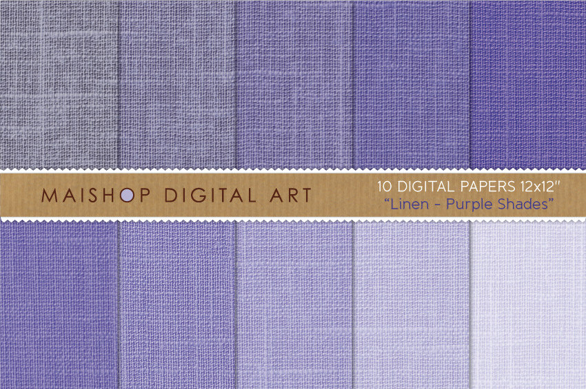 Digital Papers - Linen - Purple Shades