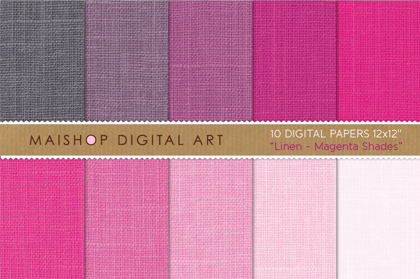Digital Papers - Linen - Magenta Shades